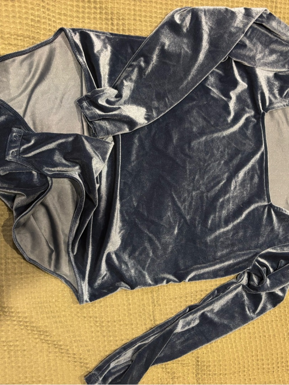 Old Navy Shimmery Navy Scoop Neck Bodysuit